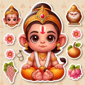 Baby Hanuman stickers